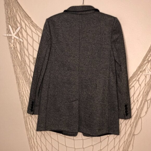 BANANA REPUBLIC Women's Heather Grey Wool-Blend Knit DB Blazer 2P - Picture 10 of 12